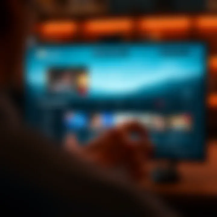 User Experience: Navigating the Peacock Interface A sleek user interface displayed on a modern device