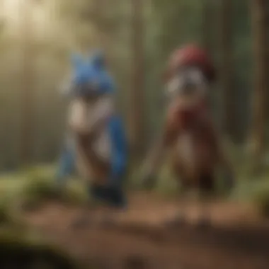 Dynamic duo Mordecai and Rigby engaged in an epic adventure