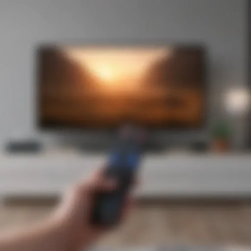 Illustration of Samsung TV with remote control