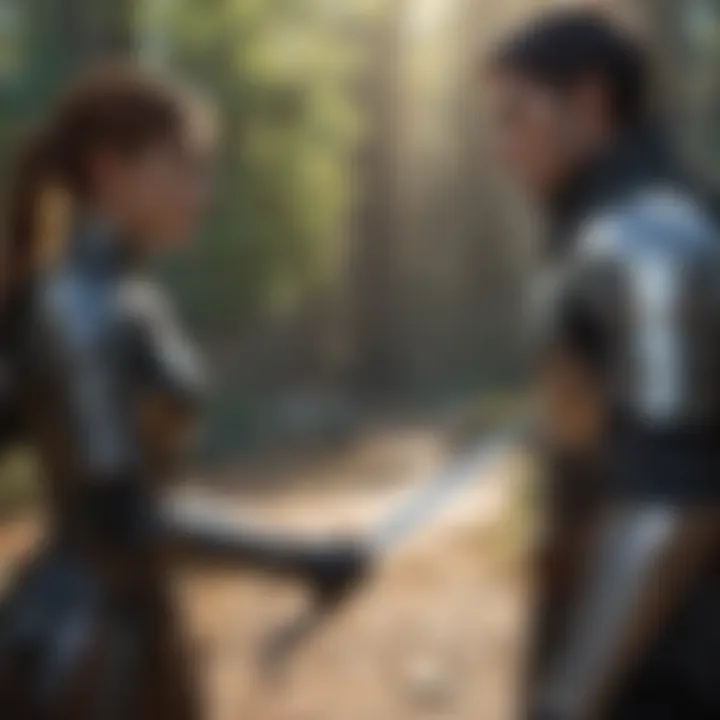 Sword Art Online Progressive protagonist facing a formidable foe