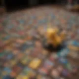 A vibrant collection of Pokémon cards spread out on a table