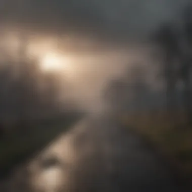 A haunting landscape of Silent Hill showcasing its eerie atmosphere