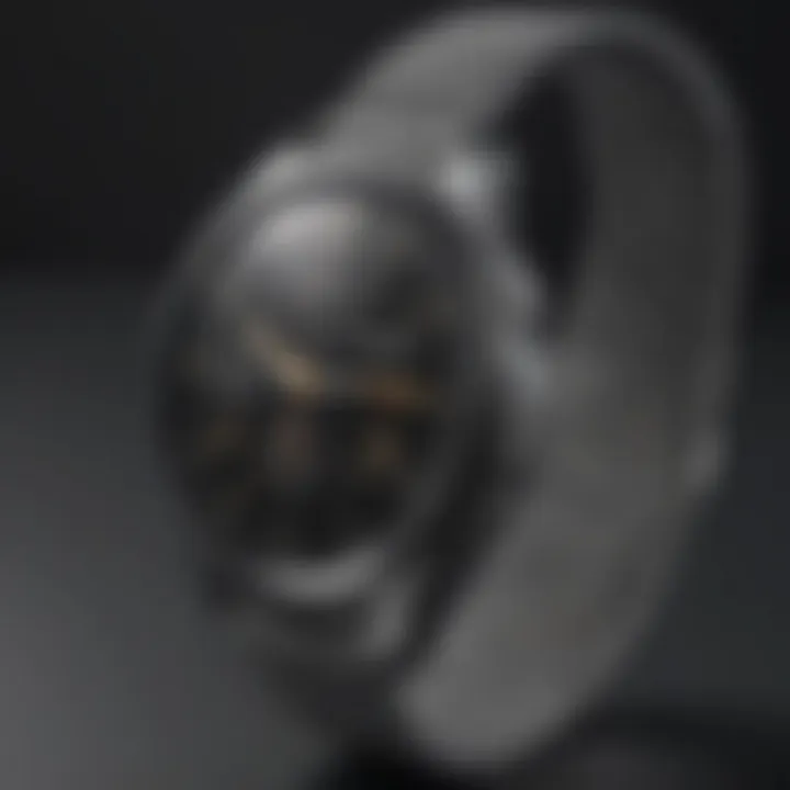 Sophisticated Metallic Mesh Band Sleek metallic mesh band