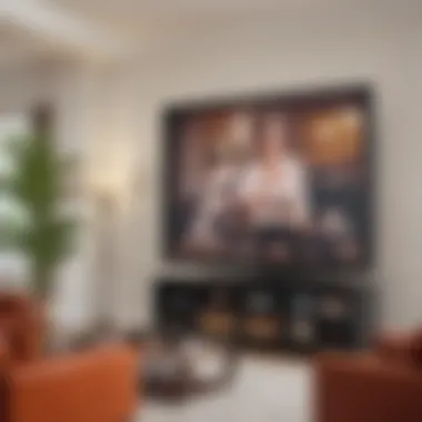 Smart TV displaying 'The Nanny' in a modern entertainment setup