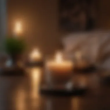 Relaxation app with soft candlelight ambiance