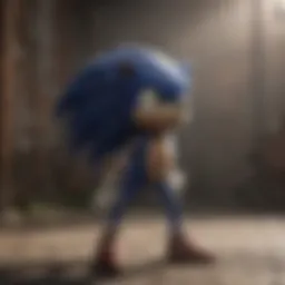 Sonic movie poster with a mysterious silhouette