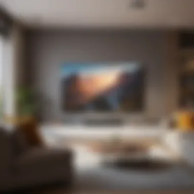 Consumer setup of Sony OLED TV in a stylish living room