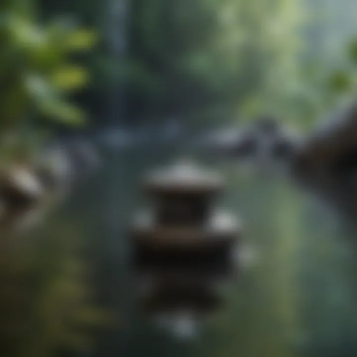 Meditation app with soothing water sounds