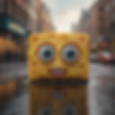 Colorful and vibrant poster of Sponge on the Run