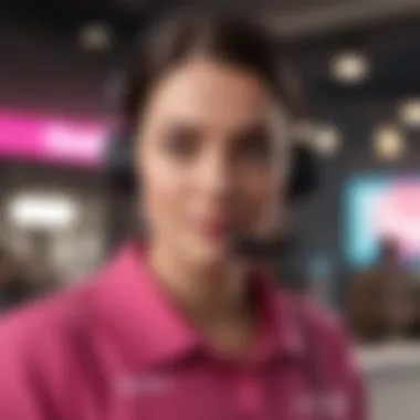 T-Mobile representative engaging in proactive customer service