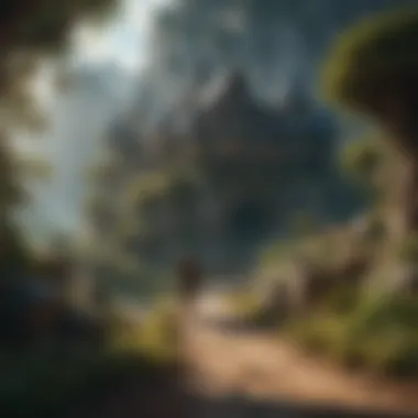 Immersive Fantasy Worlds A fantasy landscape depicting a classic roleplaying adventure