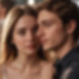 A captivating scene from a popular teen romance film, highlighting emotional connection.