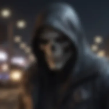 A close-up of Reaper's character illustrating his persona