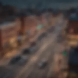 A cityscape representation of Baltimore, reflecting the setting of The Wire