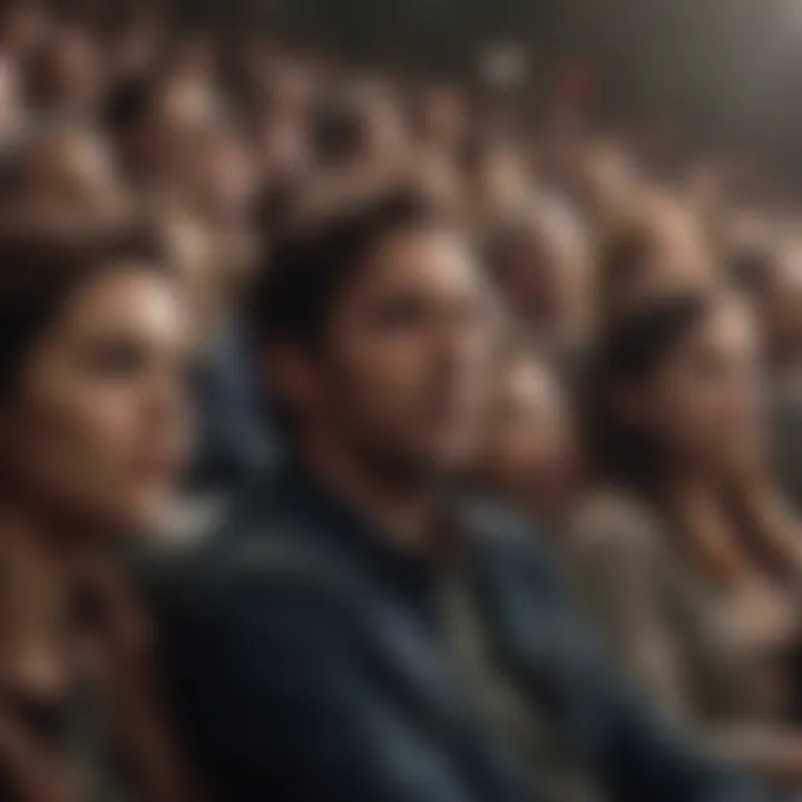 An audience captivated by a horror film at AMC