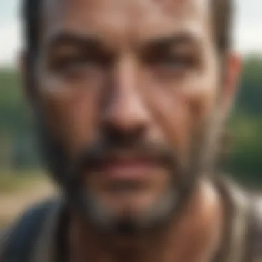 Reflections of a Survivor A close-up of a key character reflecting on their journey in The Walking Dead