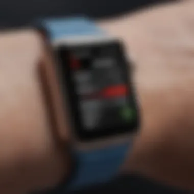 Apple Watch integrated with fitness applications on a smartphone