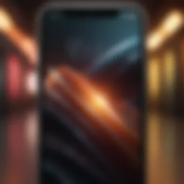 Abstract Artistry Artistic abstract shapes and gradients on iPhone screen
