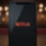 Elegant iPhone displaying Netflix logo