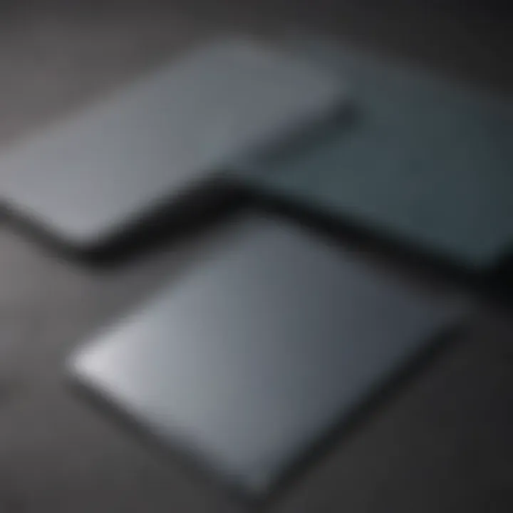 Various types of screen protectors laid out for comparison.