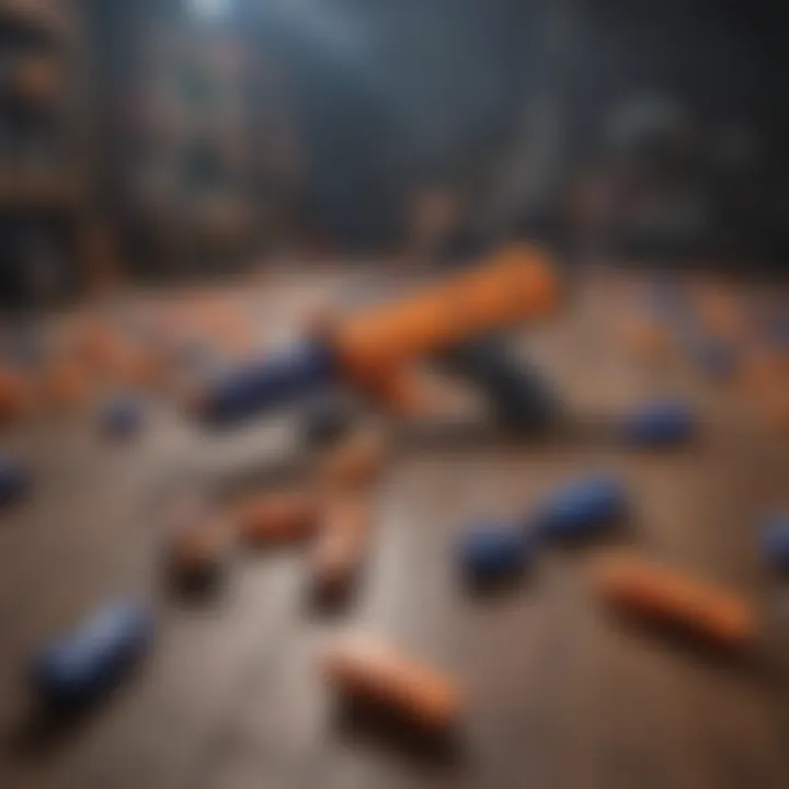 An engaging community event featuring enthusiasts participating in Nerf-related activities.