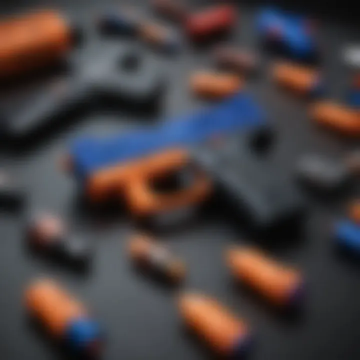 Customization options for tiny Nerf guns demonstrating the creativity of collectors.