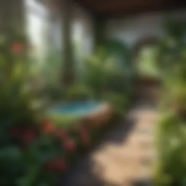 Flourishing Botanical Haven in the Virtual Domain Virtual Botanist cultivating vibrant virtual gardens