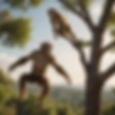 Hit Monkey's agile leap from tree to tree