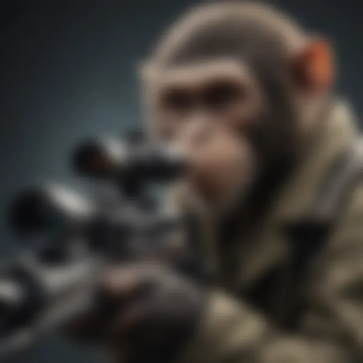 Hit Monkey's precision with a sniper rifle