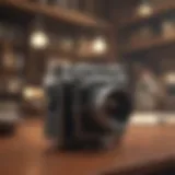 Vintage camera with artistic filters