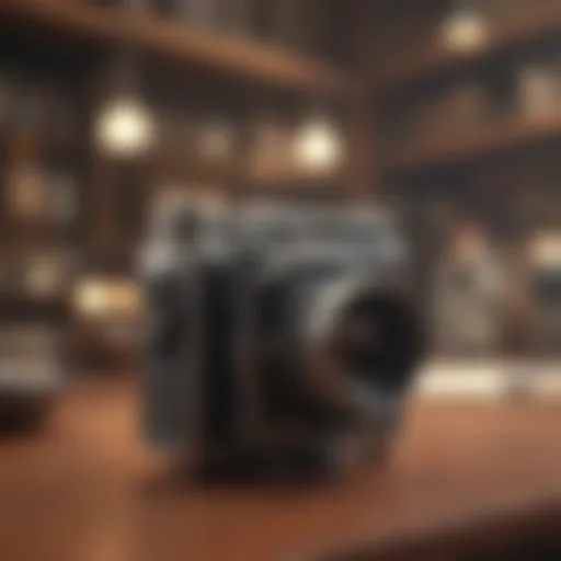 Vintage camera with artistic filters