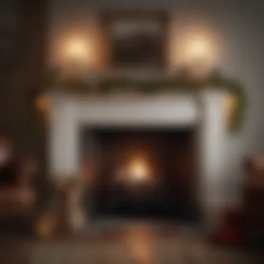 Warm Fireplace with Stockings and Garland