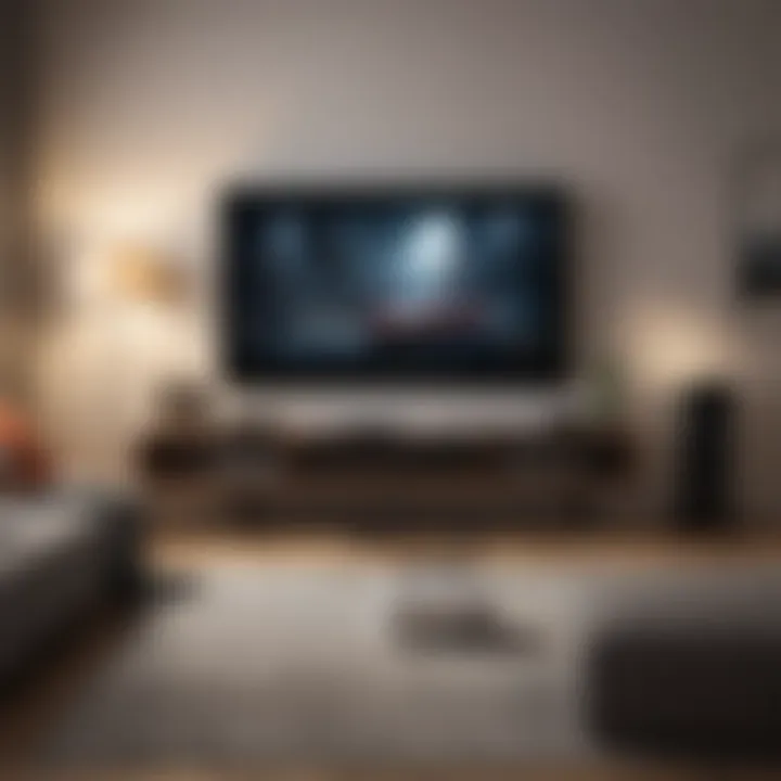 Home entertainment setup with Apple TV device