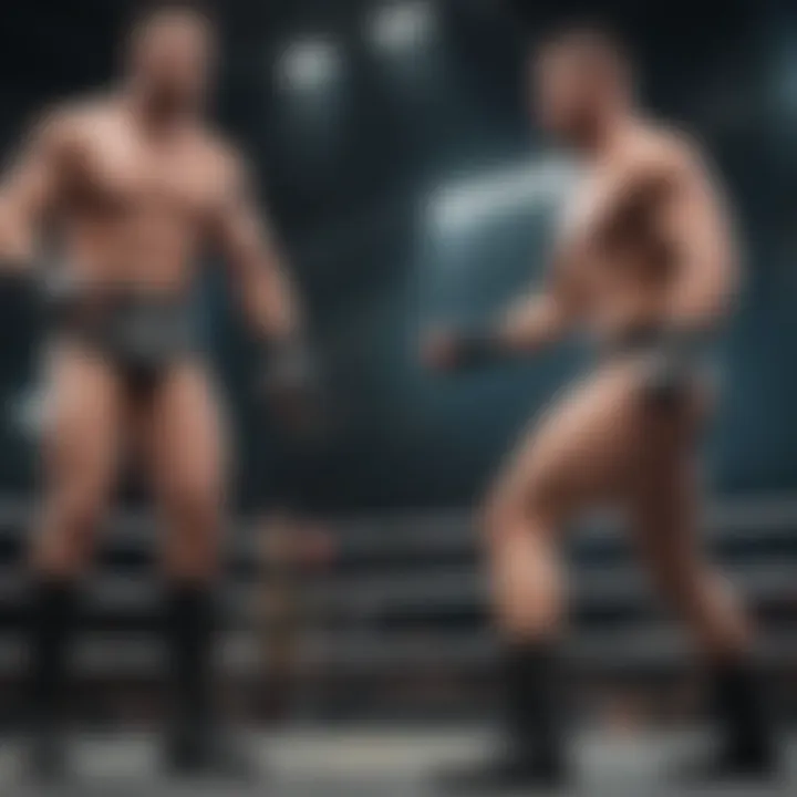 Live AEW event featuring intense wrestling action