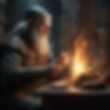 Ancient Wizard Casting Enchantment Spell